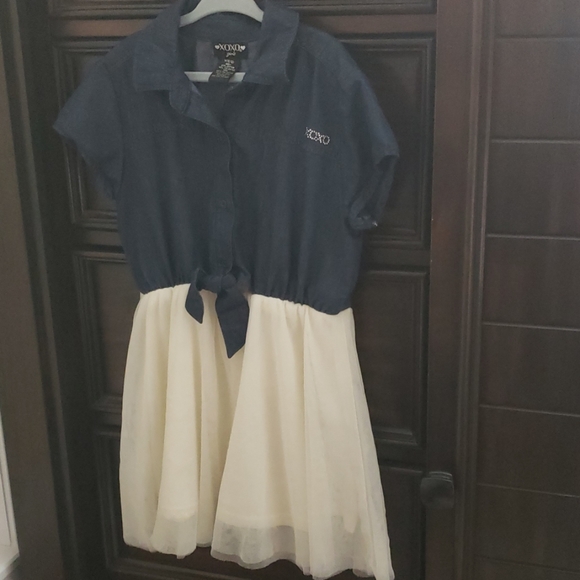 XOXO Other - XOXO denim and tulle tunic